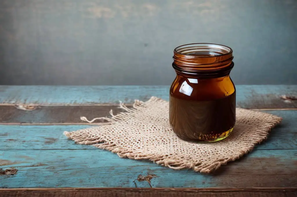 pure cane syrup in jar